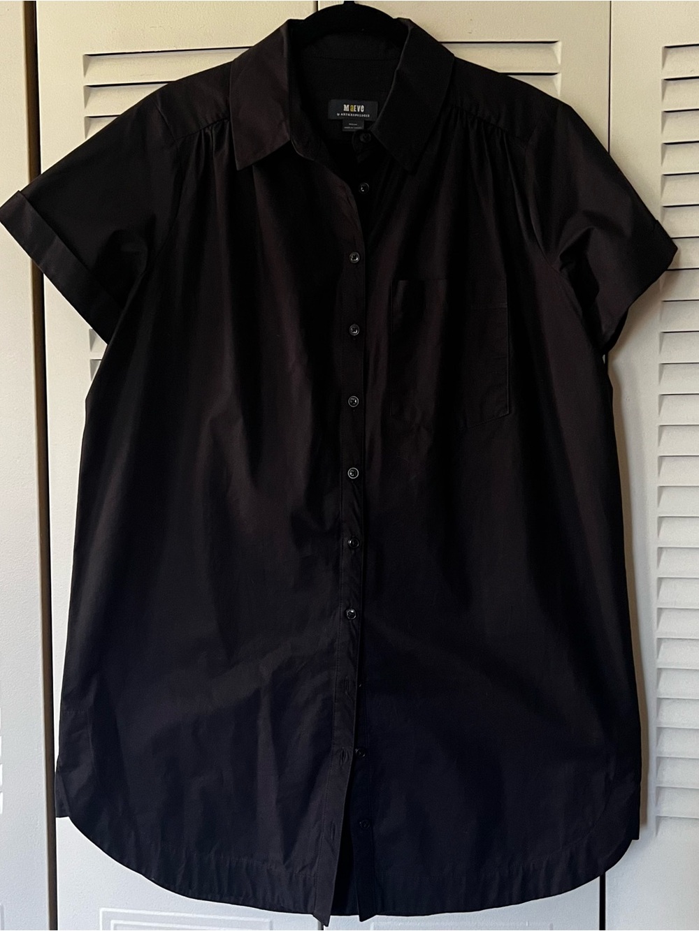 Maeve Black The Francine Short-Sleeve Button-Up Dress